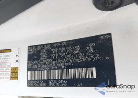 2006 Scion Xb z USA, uszkodzony, nr VIN JTLKT324X64101926